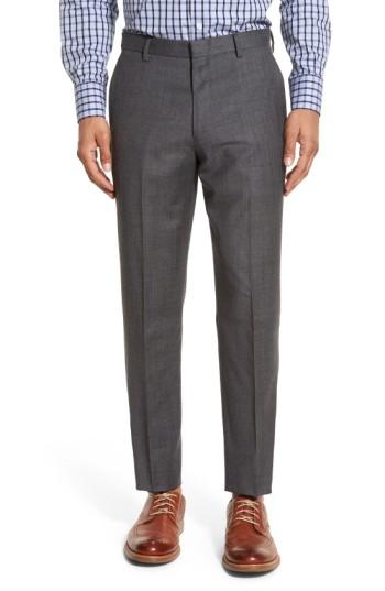 Men's J.crew Ludlow Flat Front Solid Wool Trousers X 34 - Blue