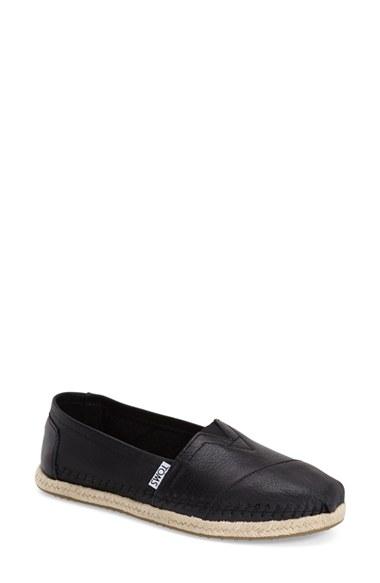 Women's Toms 'classic - Leather' Espadrille Slip-on
