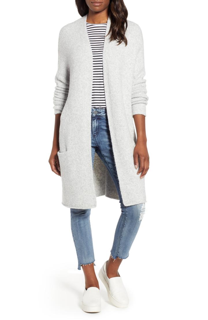 Women's Caslon Drop Shoulder Cardigan - Grey