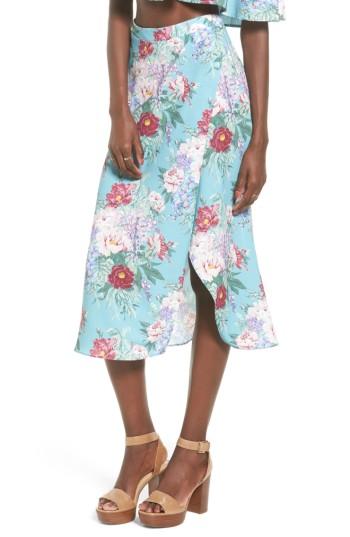 Women's Show Me Your Mumu Flirt Midi Skirt - Blue
