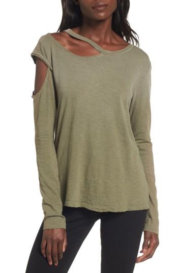 Women's Lna Hamilton Asymmetrical Tee - Green