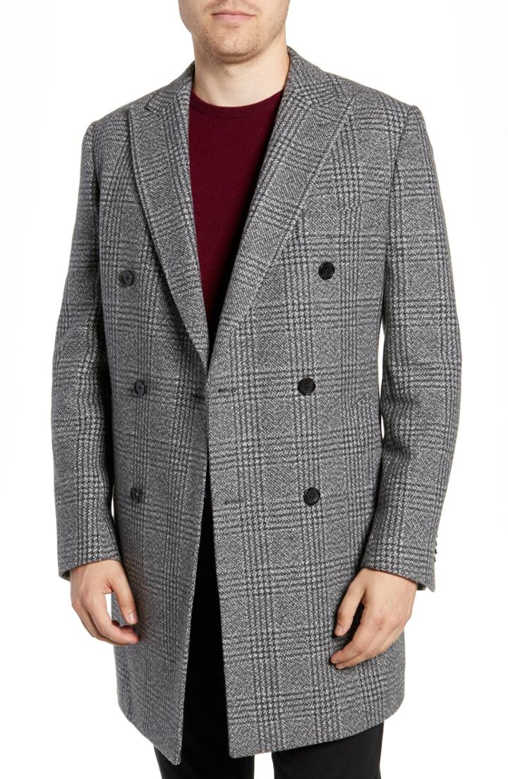 Men's Rodd & Gunn Roberton Island Double Breasted Wool Blend Coat - Grey