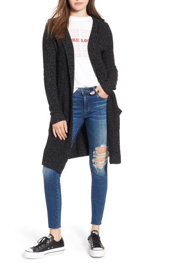 Women's Bp. Hooded Cardigan, Size - Black