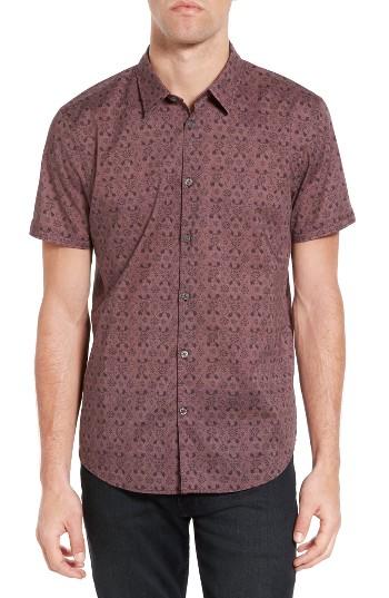 Men's John Varvatos Star Usa Cotton Sport Shirt - Burgundy