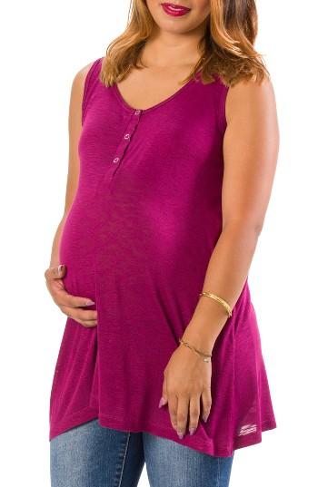 Women's Lab40 'sophie' Maternity/nursing Tunic - Red