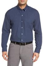 Men's Cutter & Buck Heather Non-iron Sport Shirt, Size - Grey