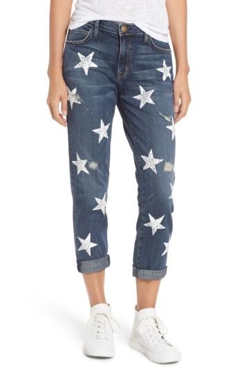 Women's Current/elliott The Fling High Waist Boyfriend Jeans - Blue
