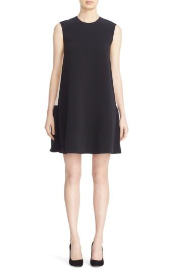 Women's Roksanda Fuji Colorblock Ruffle Hem Trapeze Dress Us / 8 Uk - Black