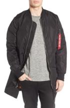 Men's Alpha Industries L-2b Longline Flight Jacket - Black