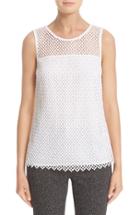 Women's St. John Collection Pinwheel Guipure Lace Shell