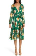 Women's Alice + Olivia Coco Floral Print A-line Dress - Green