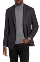 Men's Culturata Trim Fit Check Wool Blend Sport Coat R - Purple