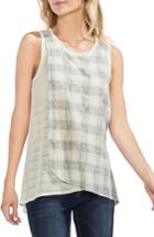 Women's Vince Camuto Mixed Texture Tank, Size - Ivory