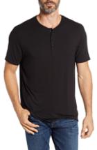 Men's Stone Rose Short Sleeve Stretch Modal Henley (xs) - Black