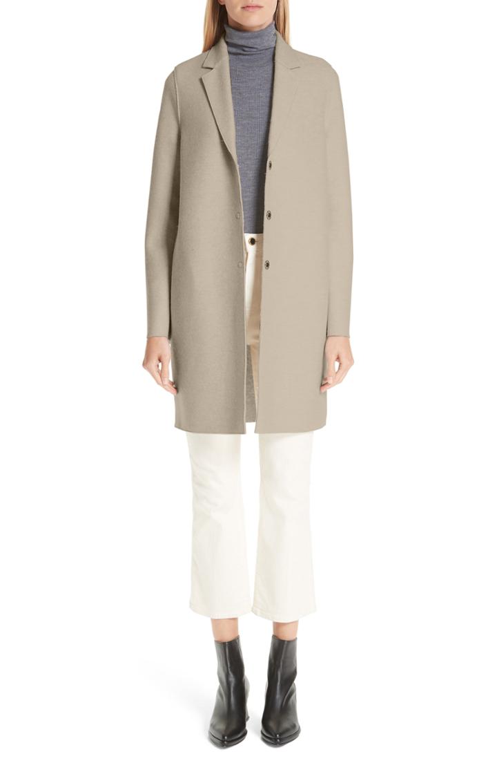 Women's Harris Wharf London Classic Cocoon Coat Us / 46 It - White