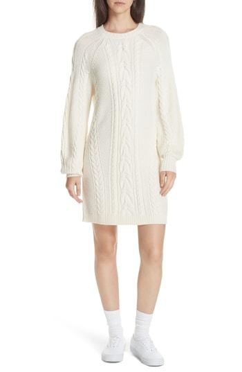 Women's Polo Ralph Lauren Cable Sweater Dress - Ivory