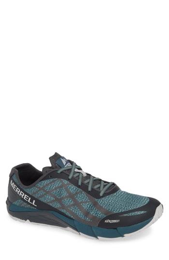 Men's Merrell Bare Access Flex Shield Water Resistant Running Shoe .5 M - Blue