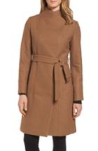 Women's Cole Haan Belted Double Breasted Coat - Beige
