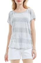 Women's Two By Vince Camuto Block Stripe Tee - Grey