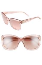 Women's Juicy Couture Black Label 55mm Square Sunglasses - Pink Crystal