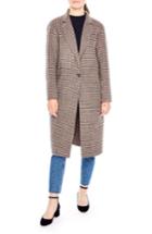 Women's Sandro Irva Check Wool Coat