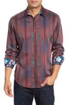 Men's Robert Graham Rahman Classic Fit Sport Shirt, Size - Burgundy