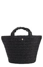 Helen Kaminski Small Woven Raffia Market Basket - Black
