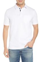 Men's Tailorbyrd Regular Fit Bird's Eye Polo - White