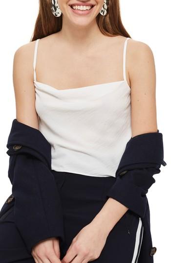 Women's Topshop Cowl Neck Camisole Us (fits Like 0) - Ivory
