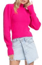 Women's Astr The Label Puff Sleeve Sweater - Pink