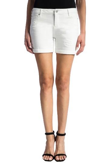 Women's Liverpool Jeans Company Vickie Distressed Denim Shorts - White