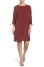 Women's Eileen Fisher Silk Shift Dress - Burgundy