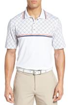 Men's Bobby Jones Xh20 Raker Print Stretch Golf Polo - White