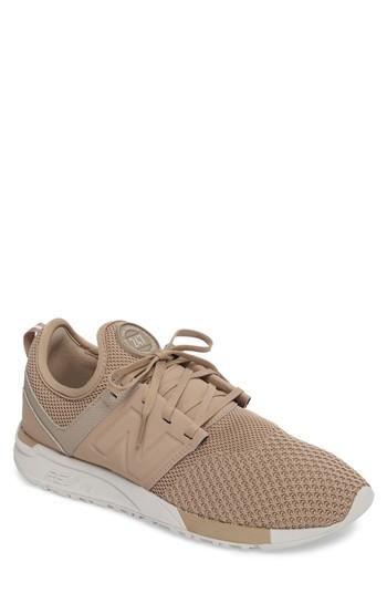 Men's New Balance 247 Winter Knit Sneaker .5 D - Beige