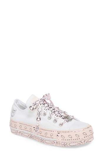 Women's Converse X Miley Cyrus Bandana Platform Sneaker M - White