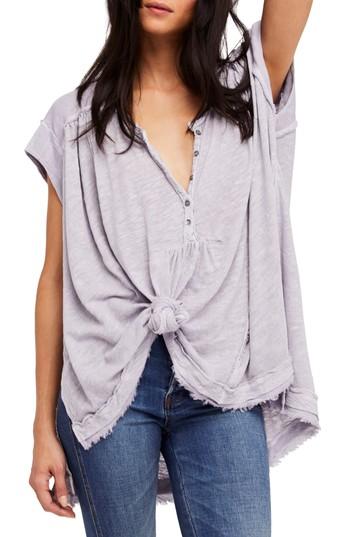 Women's Free People Aster Henley Top, Size - Purple