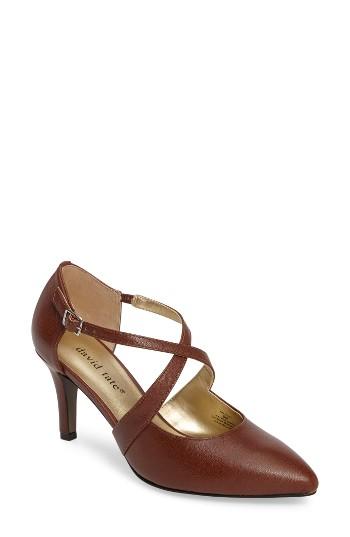 Women's David Tate Jojo Crisscross Pump N - Brown