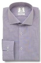 Men's Maker & Company Trim Fit Check Dress Shirt 32/33 - Blue