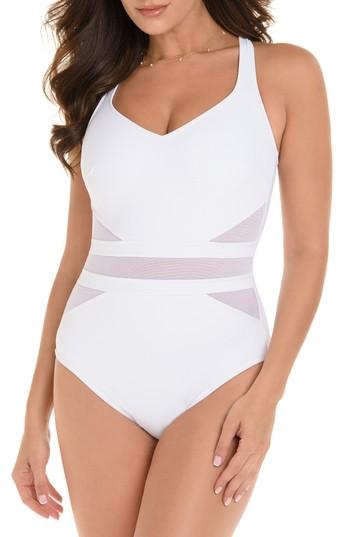 Women's Miraclesuit Illusionist It's A Cinch One-piece Swimsuit - White