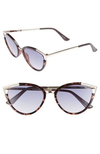 Women's Quay Australia Hearsay 65mm Cat Eye Sunglasses - Tort/ Navy