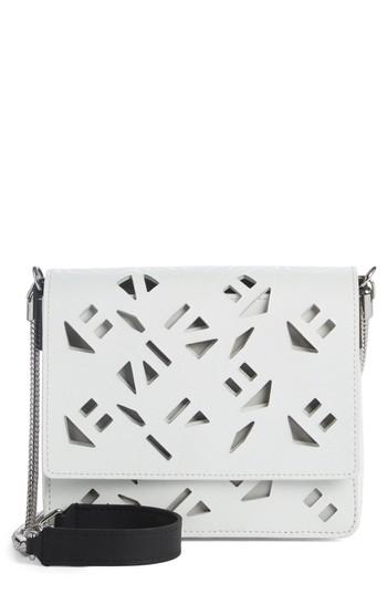 Kenzo Art Gummy Perforated Leather Shoulder Bag - White