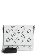 Kenzo Art Gummy Perforated Leather Shoulder Bag - White