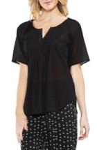 Women's Vince Camuto Pintucked Blouse, Size - Black