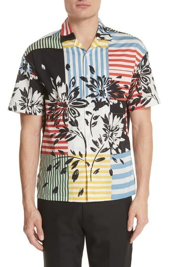 Men's Burberry London Harley Print Shirt - Blue
