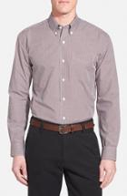 Men's Cutter & Buck 'epic Easy Care' Classic Fit Wrinkle Free Gingham Sport Shirt - Burgundy (online Only)