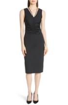 Women's Theory Ruched Tie Travel Midi Dress, Size - Black