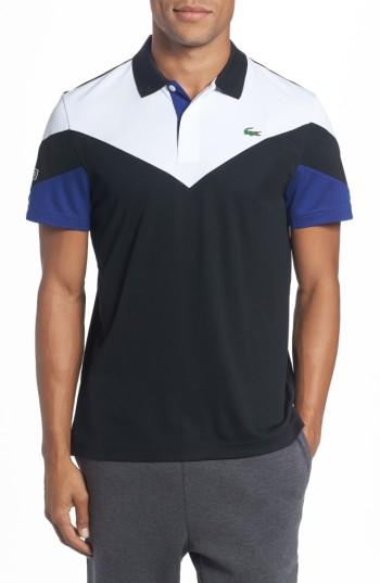 Men's Lacoste Ultra Dry Chevron Polo (4xl) - Black