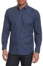 Men's Robert Graham Gabe Tailored Fit Sport Shirt, Size - Blue