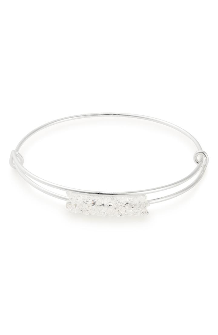 Women's Alex And Ani Fine Rocks Adjustable Wire Bangle