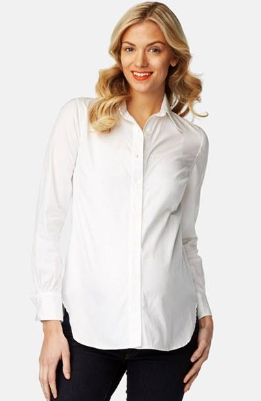 Women's Rosie Pope 'classic' Maternity Shirt - White